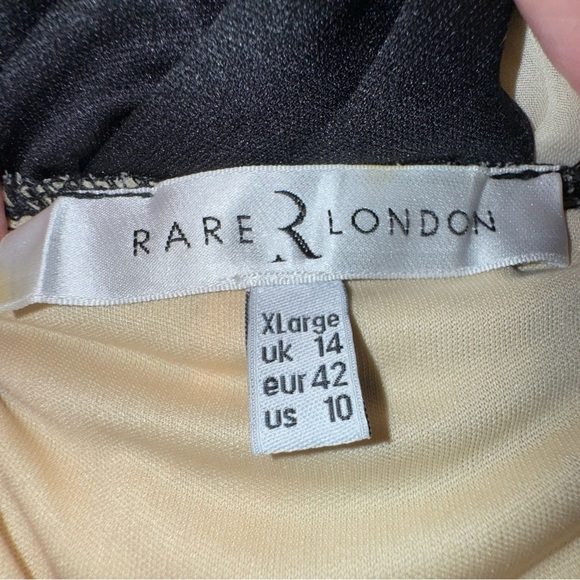 Rare London Multicolored High Low dress Plunge Neckline. Strap back Size 10VGUC - Picture 10 of 16